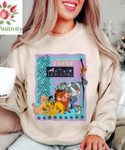 Disney Lion King Retro Group Simba, Timon, Rafiki, Pumbaa, Scar, Disneyland Family Trip Vacation Gift Unisex T-shirt