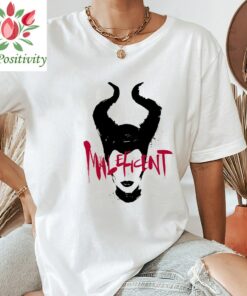 Disney Maleficent Mistress Of Evil Paint Splatter Silhouette Shirt Disneyland Family Party Gift Villain Unisex Adult T-shirt Kid Tee