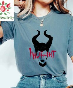 Disney Maleficent Mistress Of Evil Paint Splatter Silhouette Shirt Disneyland Family Party Gift Villain Unisex Adult T-shirt Kid Tee