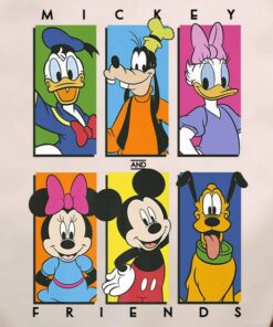 Disney Mickey And Friends Group Shot Panels Shirt, Mickey Minnie Goofy Donald Daisy Disneyland Family Vacation Gift Unisex T-shirt Kid Shirt