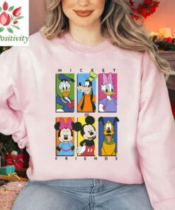 Disney Mickey And Friends Group Shot Panels Shirt, Mickey Minnie Goofy Donald Daisy Disneyland Family Vacation Gift Unisex T-shirt Kid Shirt