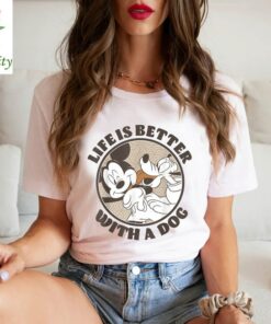 Disney Mickey And Friends Life Is Better With A Dog Unisex T-shirt Birthday Shirt Gift For Men Women Kid Hoodie Sweatshirt Toddler Shirt