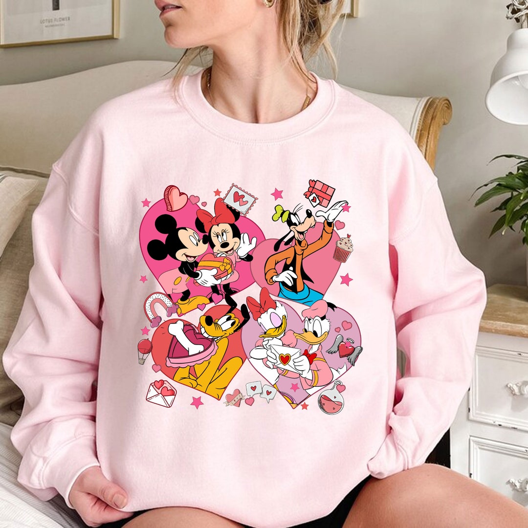 Disney Mickey And Minnie Valentine Day T-shirt Mickey And Friends Unisex T-shirt Magic Kingdom Disneyland Matching Shirt Couple Shirt Gift