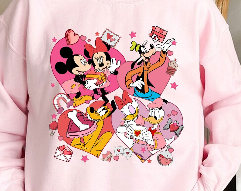 Disney Mickey And Minnie Valentine Day T-shirt Mickey And Friends Unisex T-shirt Magic Kingdom Disneyland Matching Shirt Couple Shirt Gift - Image 2