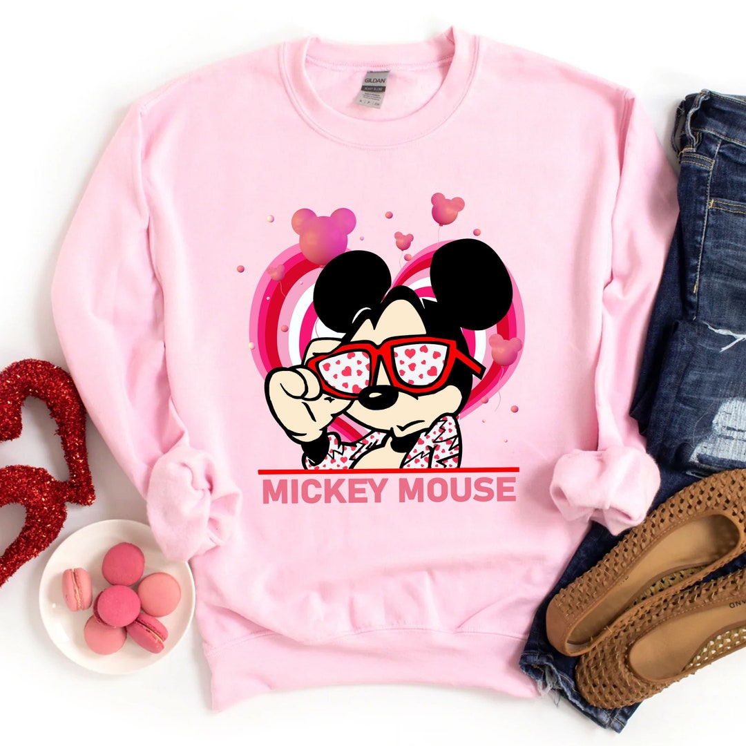 Disney Mickey Valentine Sweatshirt Mickey Mouse Bad Boy Valentine Shirt Valentine's Day Unisex T-shirt Magic Kingdom Disneyland Trip Shirt