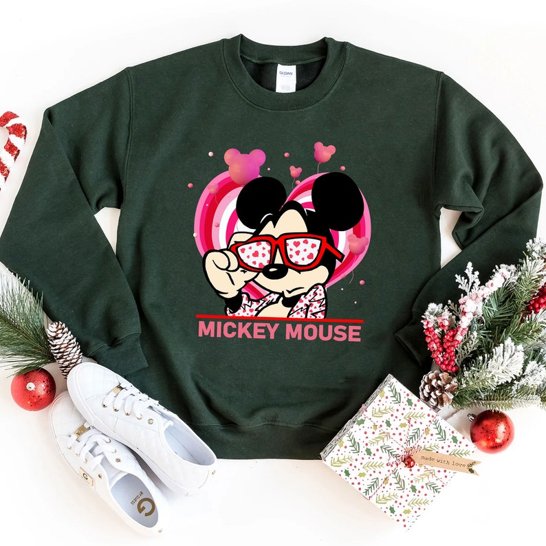 Disney Mickey Valentine Sweatshirt Mickey Mouse Bad Boy Valentine Shirt Valentine's Day Unisex T-shirt Magic Kingdom Disneyland Trip Shirt - Image 3