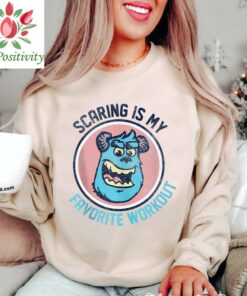 Disney Monsters Inc James P. Sullivan My Workout T-Shirt, Mike Wazowski, Unisex T-shirt Family Birthday Gift Adult Kid Toddler Tee