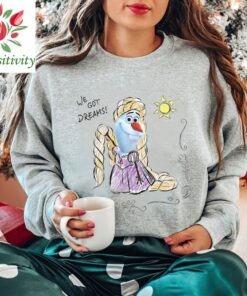 Disney Olaf Presents Rapunzel Costume Sketch T-Shirt Unisex Adult T-shirt Kid shirt Gift for Birthday Hoodie Sweatshirt Toddler Tee
