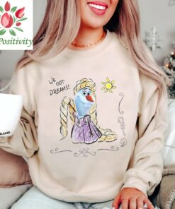 Disney Olaf Presents Rapunzel Costume Sketch T-Shirt Unisex Adult T-shirt Kid shirt Gift for Birthday Hoodie Sweatshirt Toddler Tee