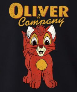 Disney Oliver and Company Movie Olive Cat Portrait Graphic T-Shirt Disneyland Trip Tee Disney Couple Matching T-shirt Unisex T-shirt Kid Shirt