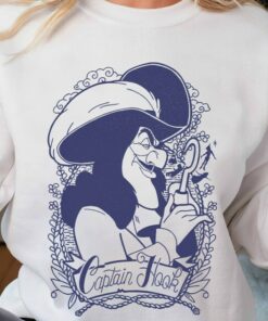 Disney Peter Pan Captain Hook Outline Portrait Shirt, Disney World Tee, Disney Unisex T-shirt, Disney Villian Shirt