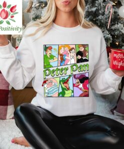 Disney Peter Pan Captain Hook Tinker Bell Smee Vintage T-shirt, Magic Kingdom Unisex T-shirt Family Birthday Gift Adult Kid Toddler Tee