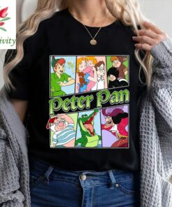Disney Peter Pan Captain Hook Tinker Bell Smee Vintage T-shirt, Magic Kingdom Unisex T-shirt Family Birthday Gift Adult Kid Toddler Tee