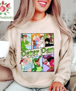 Disney Peter Pan Captain Hook Tinker Bell Smee Vintage T-shirt, Magic Kingdom Unisex T-shirt Family Birthday Gift Adult Kid Toddler Tee