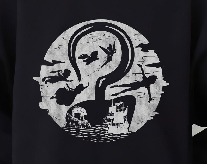 Disney Peter Pan Tink Wendy Kids Flying Silhouettes T-Shirt, Peter Pan Shirt, Disneyland Family Trip Vacation Gift Unisex T-shirt Kid