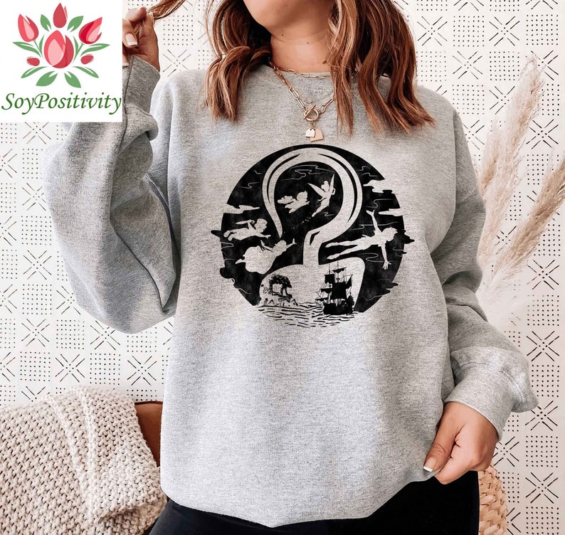 Disney Peter Pan Tink Wendy Kids Flying Silhouettes T-Shirt, Peter Pan Shirt, Disneyland Family Trip Vacation Gift Unisex T-shirt Kid