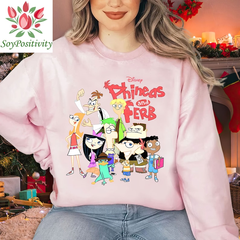 Disney Phineas And Ferb The Group Logo T-Shirt Unisex Adult T-shirt Kid shirt Gift for Birthday Hoodie Sweatshirt Toddler Tee