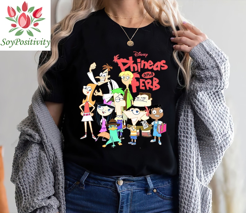Disney Phineas And Ferb The Group Logo T-Shirt Unisex Adult T-shirt Kid shirt Gift for Birthday Hoodie Sweatshirt Toddler Tee