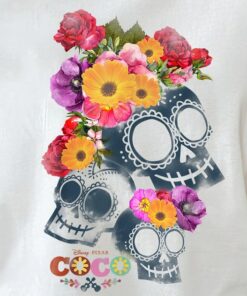 Disney Pixar Coco Calaveras Floral Skulls Graphic Shirt, Disneyland Vacation Trip, Unisex T-shirt Family Birthday Gift Adult Kid Toddler Tee