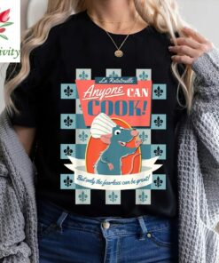 Disney Pixar Ratatouille Remy Anyone Can Cook Poster T-Shirt, Disneyland Unisex shirt, Disney World shirt