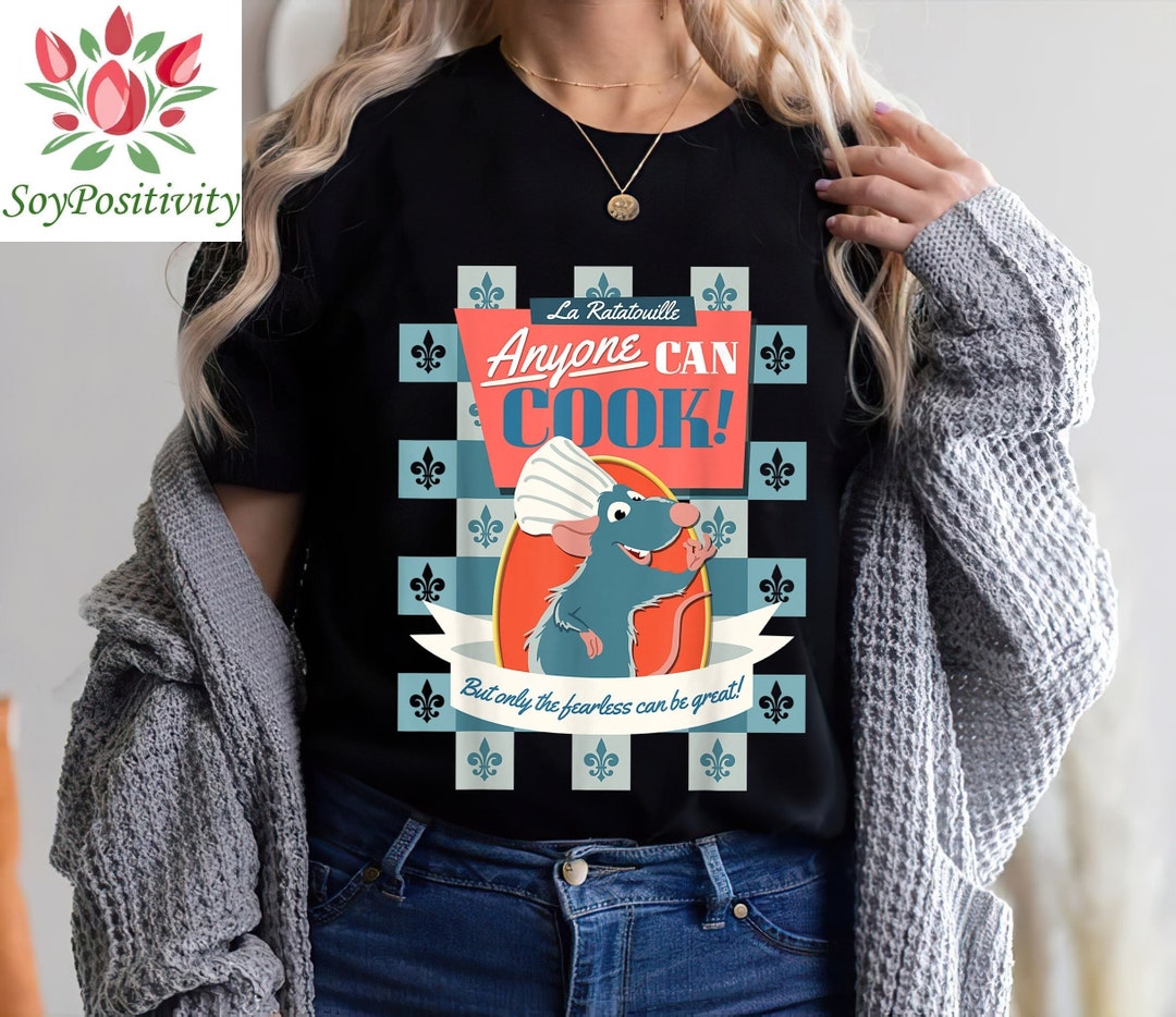 Disney Pixar Ratatouille Remy Anyone Can Cook Poster T-Shirt, Disneyland Unisex shirt, Disney World shirt