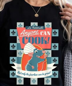 Disney Pixar Ratatouille Remy Anyone Can Cook Poster T-Shirt, Disneyland Unisex shirt, Disney World shirt