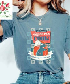 Disney Pixar Ratatouille Remy Anyone Can Cook Poster T-Shirt, Disneyland Unisex shirt, Disney World shirt
