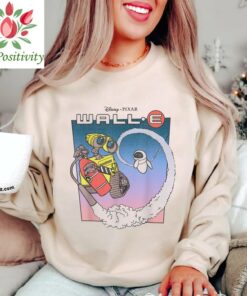Disney Pixar Wall-E Fly Eve Retro Distressed T-Shirt, Disneyland Vacation Holiday, Unisex T-shirt Family Birthday Gift Adult Kid Toddler Tee