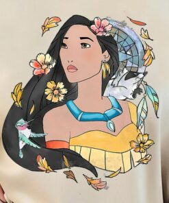 Disney Pocahontas Dreamcatcher Watercolor Graphic Unisex T-shirt Birthday Shirt Gift For Men Women Kid Hoodie Sweatshirt Toddler Shirt