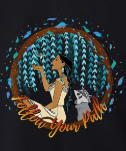 Disney Pocahontas Follow Your Path Circle Retro 90s Shirt, Disneyland Vacation, Unisex T-shirt Family Birthday Gift Adult Kid Toddle Tee