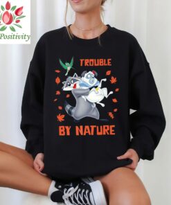 Disney Pocahontas Meeko Percy Flit Trouble By Nature Sweatshirt T-Shirt, Magic Kingdom, Disneyland Family Vacation Gift Unisex T-shirt Kid