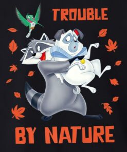 Disney Pocahontas Meeko Percy Flit Trouble By Nature Sweatshirt T-Shirt, Magic Kingdom, Disneyland Family Vacation Gift Unisex T-shirt Kid