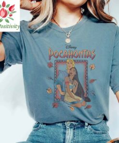 Disney Pocahontas and Captain Classic Movie Shirt, Magic Kingdom Holiday Trip Unisex T-shirt Family Birthday Gift Adult Kid Toddler Tee