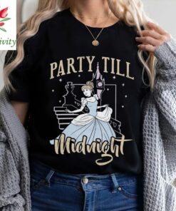 Disney Princess Cinderella Party Till Midnight Portrait Shirt, Disney Princess Tee, Disney Unisex T-shirt, Disney Cinderella Shirt