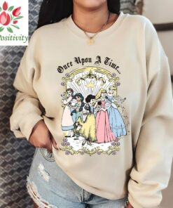 Disney Princess Once Upon A Time Vintage Cartoon T-Shirt, Unisex T-shirt Kid Tee Adult Shirt Hoodie Sweatshirt Long Sleeve