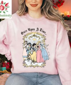 Disney Princess Once Upon A Time Vintage Cartoon T-Shirt, Unisex T-shirt Kid Tee Adult Shirt Hoodie Sweatshirt Long Sleeve