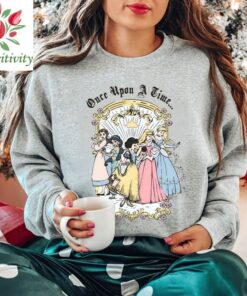 Disney Princess Once Upon A Time Vintage Cartoon T-Shirt, Unisex T-shirt Kid Tee Adult Shirt Hoodie Sweatshirt Long Sleeve