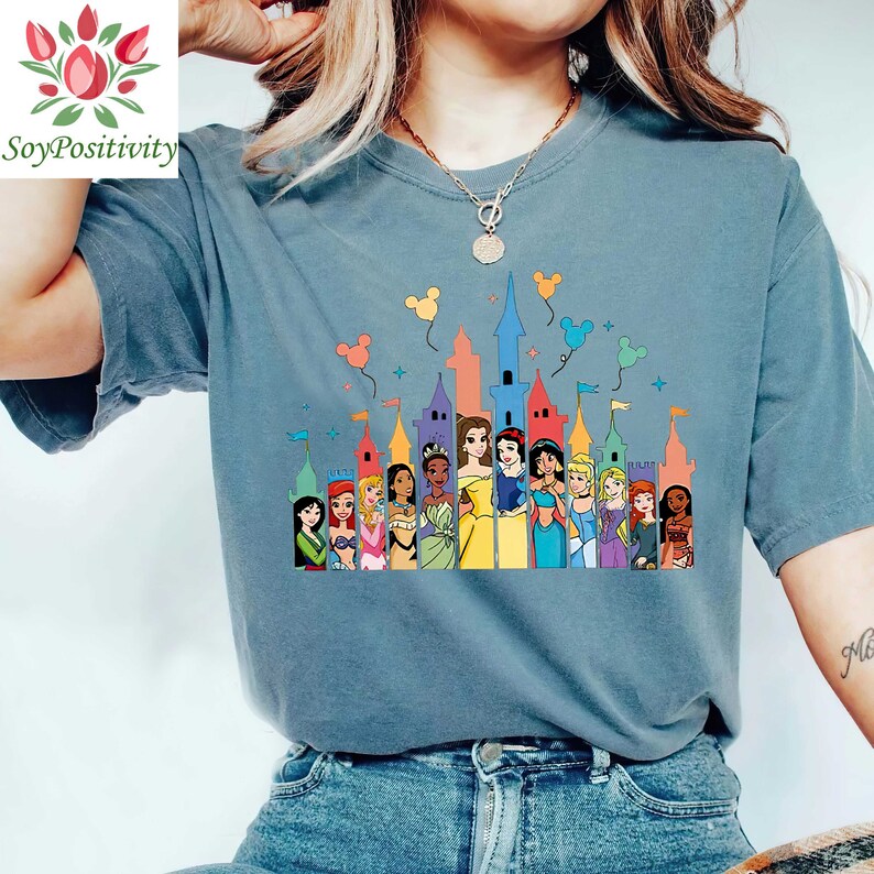 Disney Princess shirt, Disneyland shirt, Cinderella Belle Ariel, Princess Birthday shirt, Disney castle Shirt, Matching Disney tee