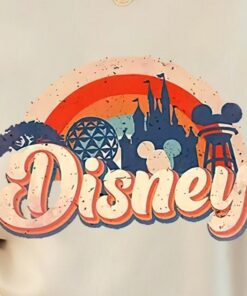 Disney Rainbow Castle Sweatshirt, Disney Vintage, Disney Family Sweatshirt, Disney Castle Sweatshirt, Disney Retro Sweat, Disneyworld Sweat