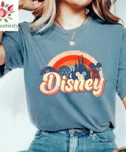 Disney Rainbow Castle Sweatshirt, Disney Vintage, Disney Family Sweatshirt, Disney Castle Sweatshirt, Disney Retro Sweat, Disneyworld Sweat