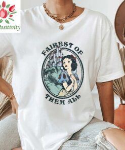Disney Snow White Fairest Of Them All Vintage Portrait T-Shirt, Magic Kingdom Disneyland Family Trip Gift Unisex Adult T-shirt Kid Tee