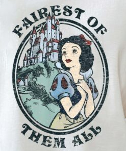 Disney Snow White Fairest Of Them All Vintage Portrait T-Shirt, Magic Kingdom Disneyland Family Trip Gift Unisex Adult T-shirt Kid Tee