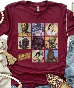 Disney Star Wars The Empire Strikes Back Vintage Panel Poster Shirt, Galaxy's Edge Unisex T-shirt Family Birthday Gift Adult Kid Toddler Tee