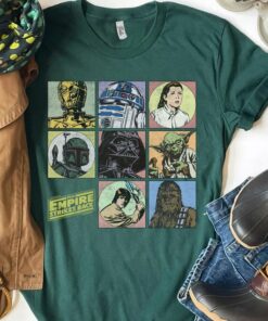 Disney Star Wars The Empire Strikes Back Vintage Panel Poster Shirt, Galaxy's Edge Unisex T-shirt Family Birthday Gift Adult Kid Toddler Tee