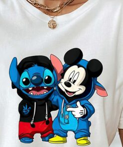 Disney Stitch and Mickey Mouse Friends Lilo and Stitch Matching T-Shirt, Stitch Shirt, Disney Characters Shirt