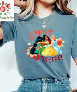 Disney Stronger Together Princess Shirt, Disney Shirt, Disney girl power Princess Shirt, Princess Doodle Collage shirt