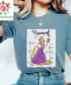 Disney Tangled Rapunzel Princess Fashion Callouts Shirt, Disneyland Vacation Trip Unisex T-shirt Family Birthday Gift Adult Kid Toddler Tee
