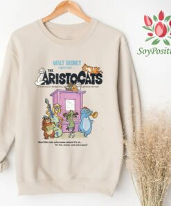 Disney The Aristocats Cats Playing Piano T-Shirt Unisex Tee Adult T-shirt Kid Shirt