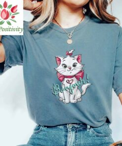 Disney The Aristocats Characters Cute Marie Bonjour Shirt, Disneyland Vacation, Unisex T-shirt Family