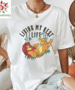 Disney The Lion King Living My Best Life Mufasa Simba Text Fill T-Shirt, DisneyWorld Shirt, Disney The Lion King Shirt, Disney Shirt